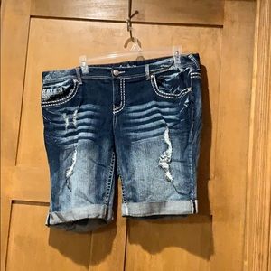 Plus size jean shorts